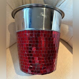 Red Mosaic Ice Bucket